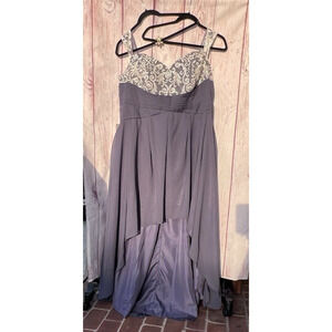 Lavetir Bridesmaid Formal Special Event Hi-Low Strappy Lace Up Dress Lavender 26